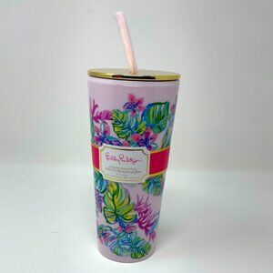 Lilly Pulitzer Tumbler with Straw in Mermaid in the Shade